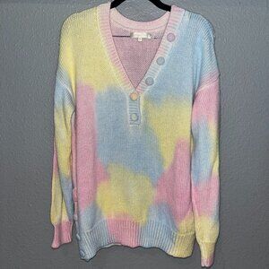 LOVESHACKFANCY NAVEEN Pullover Alpaca Blend Sweater in Fairy Tale Made in Peru M